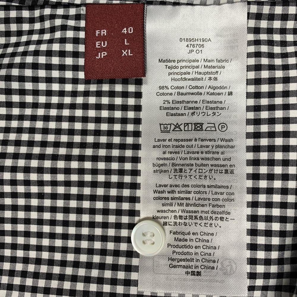 Comptoir Des Cotonniers Gingham Shirt Women’s Large Frill Collar Cotton - Picture 9 of 11